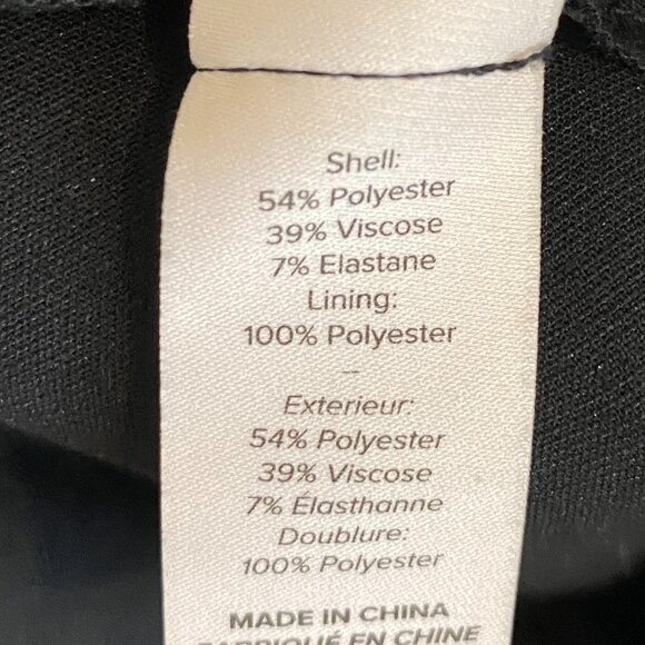 Cinq a Sept Black Dress w/White Piping - Picture 4 of 4